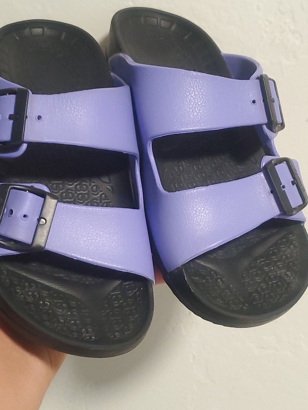 Gravity Defyert  Women’s Lavender Double-Buckle Slide Sandals